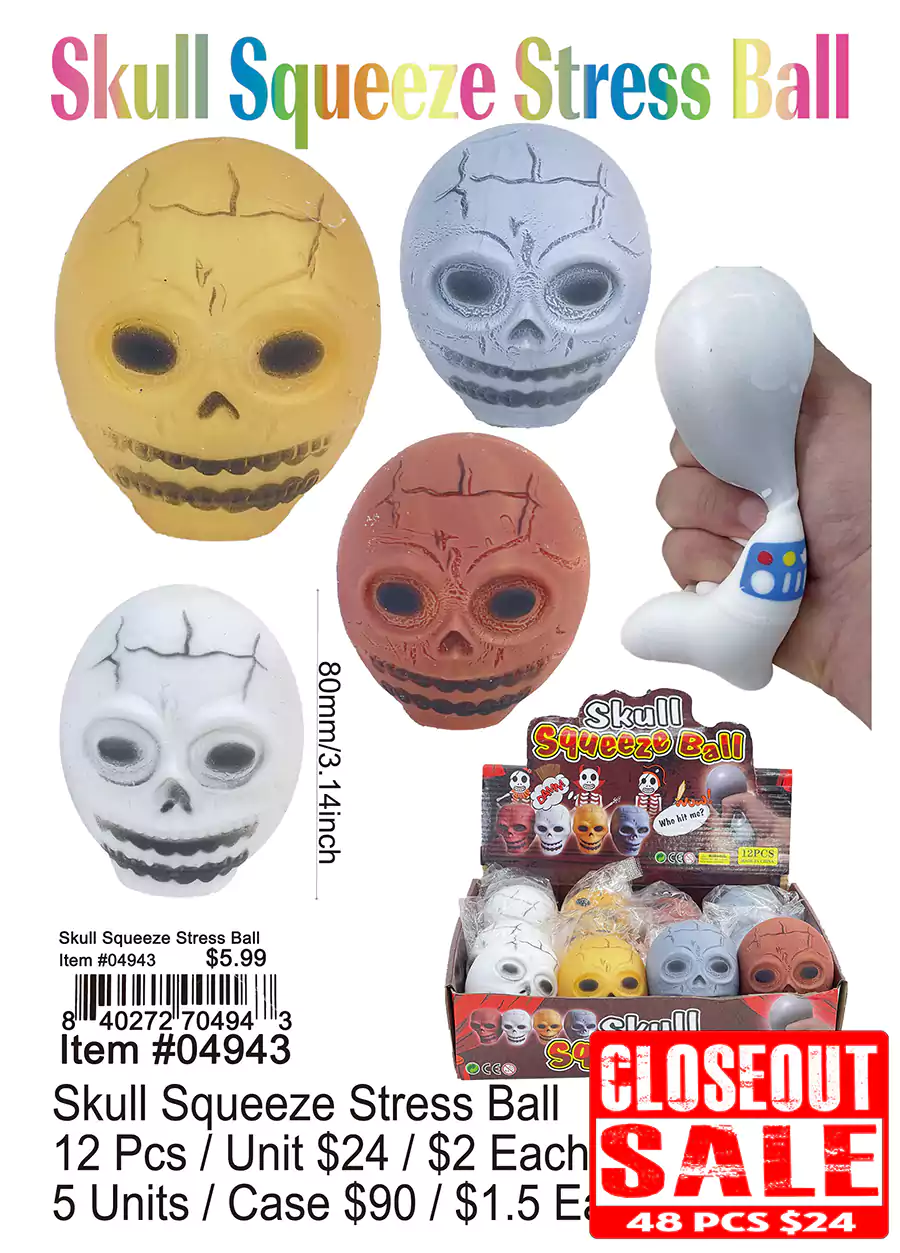 Skull Squeeze Stress Ball (CL)